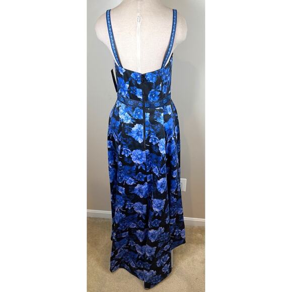 Alice + Olivia Florence Dream Floral Royalty High Low Maxi Gown Size 8 - Picture 9 of 11